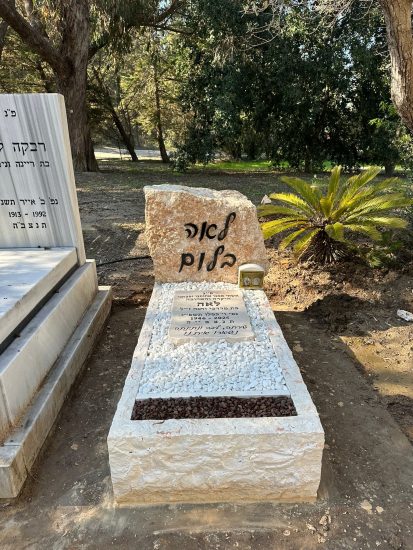 מצבה יחידה חברון משולבת אבן סוף גוש ושתילה